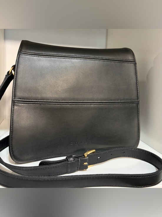 Coach Handbags - Rare Vintage Coach Tribeca Flap Bag (#9092)  Black Leather & Magnetic Closure